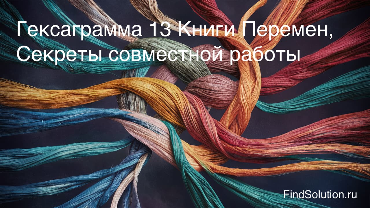 Гексаграмма 13 Книги Перемен, Секреты совместной работы